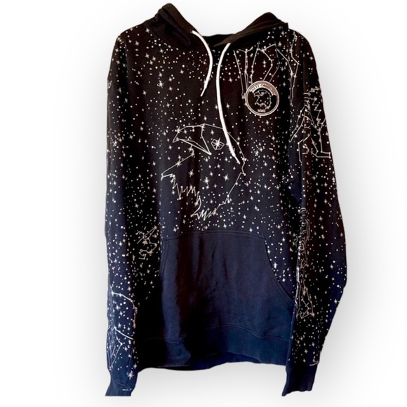 Neff Other - NEFF Hoodie Sweatshirt Black Constellation Eagle Deer Hooded Shirt Mens Size XL